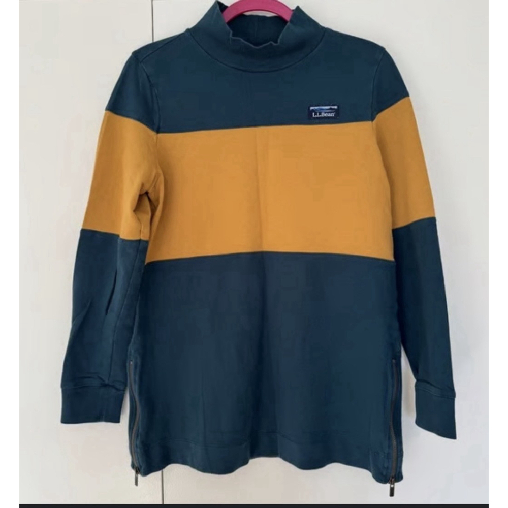 L.L. Bean Men’s Vintage Shrink mock Turtleneck Size XL with Side Zippers 511754